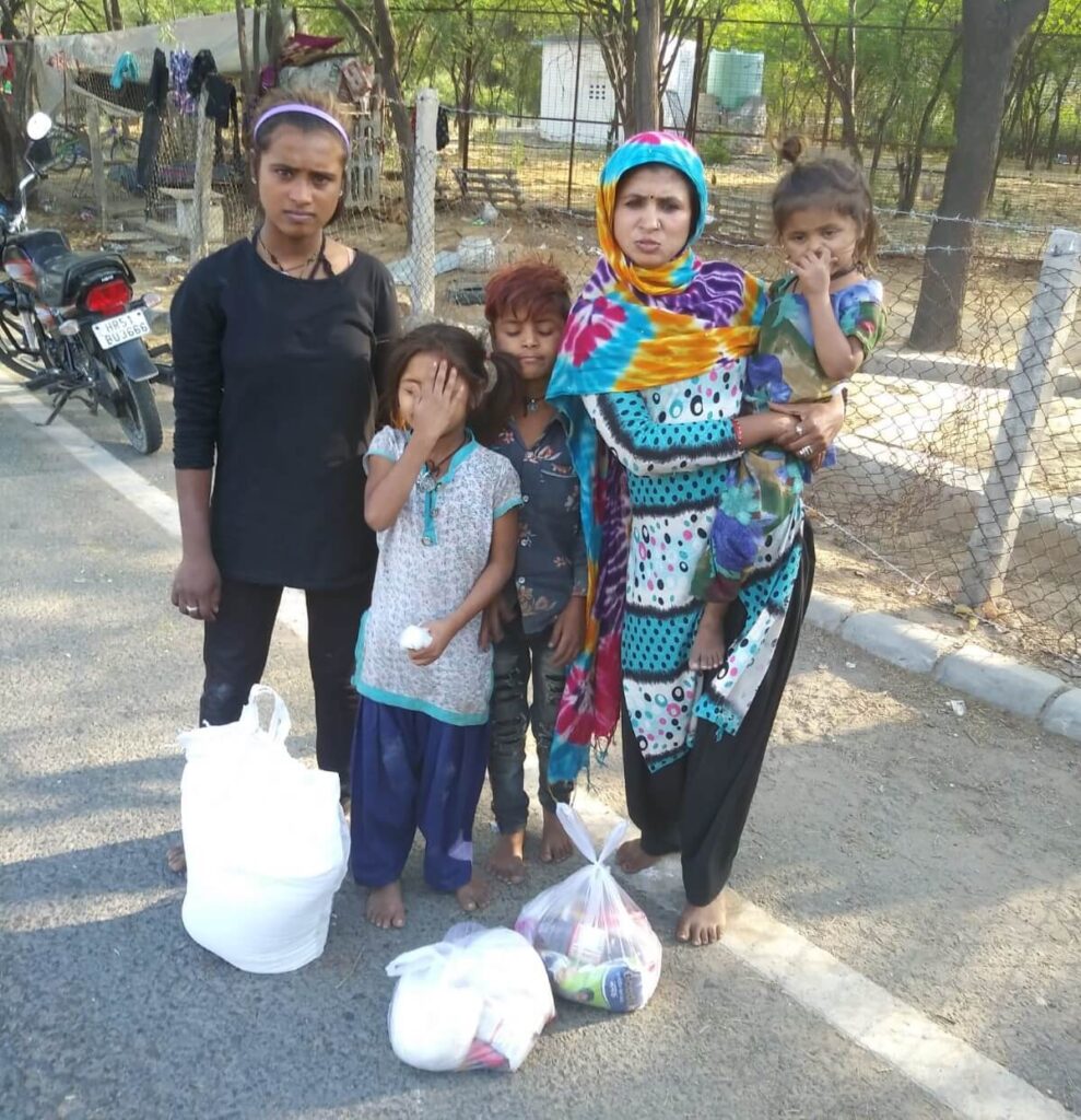 ration kits to the poor people